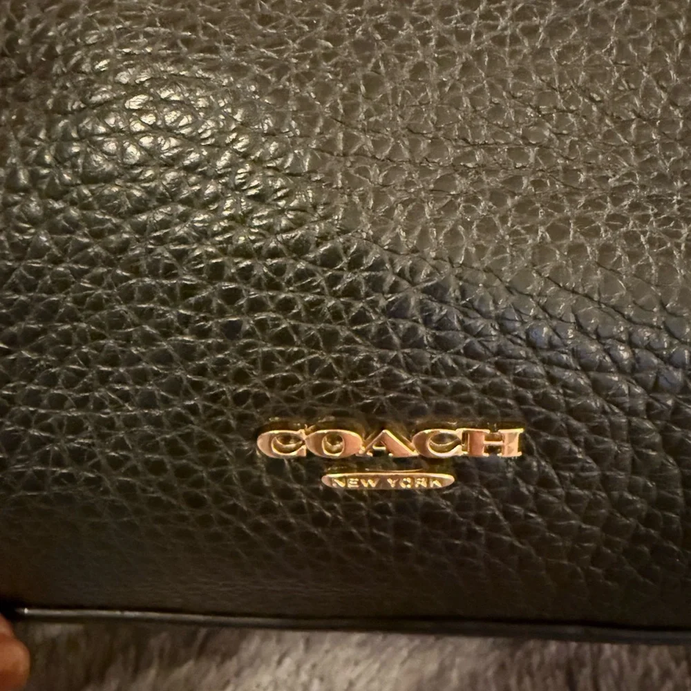 Coach Swagger Black Satchel Bag with Gold Accents F55665 EUC - Picture 10 of 16